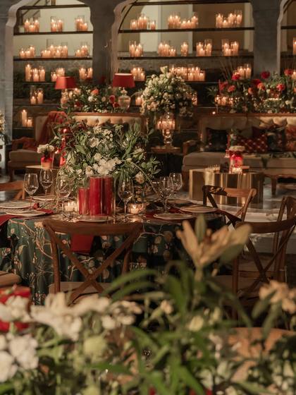 Tablescape and Lounge — Reception decor — Alila + Samode Jaipur